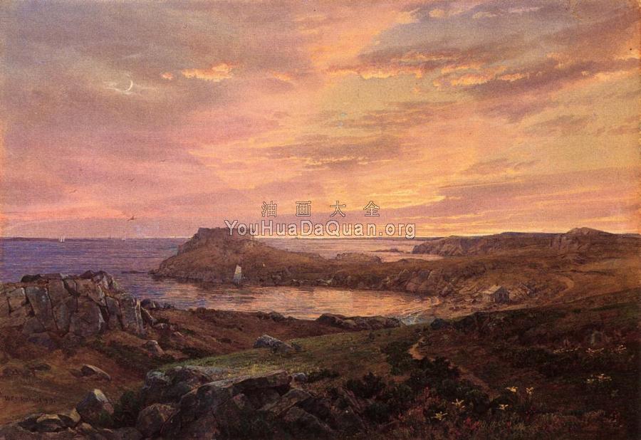 Old Fort at Conanicut, Rhode Island - 威廉·特罗斯特·理查兹